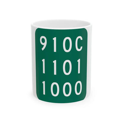 NY-910C (New York) (Road Sign) White Coffee Mug 11oz - Go Mug Yourself
