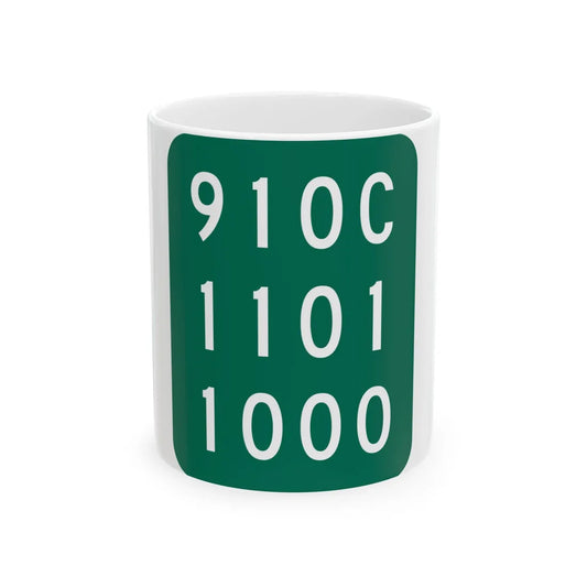 NY-910C (New York) (Road Sign) White Coffee Mug 11oz - Go Mug Yourself