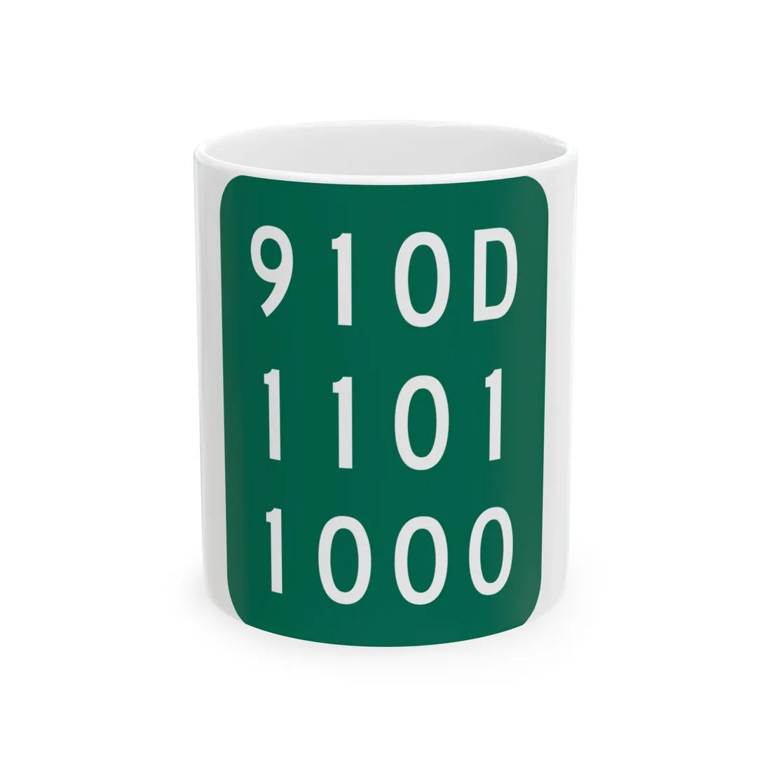 NY-910D (New York) (Road Sign) White Coffee Mug 11oz - Go Mug Yourself