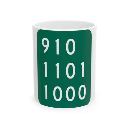 NY-910E (New York) (Road Sign) White Coffee Mug 11oz - Go Mug Yourself