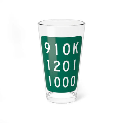 NY-910K (New York) (Road Sign) Pint Glass 16oz 16oz - Go Mug Yourself