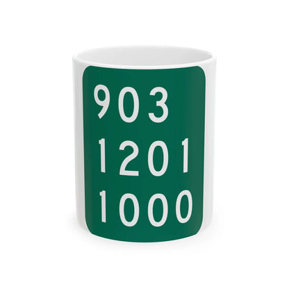 NY-910L (New York) (Road Sign) White Coffee Mug 11oz - Go Mug Yourself