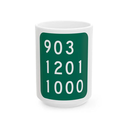 NY-910L (New York) (Road Sign) White Coffee Mug 15oz - Go Mug Yourself