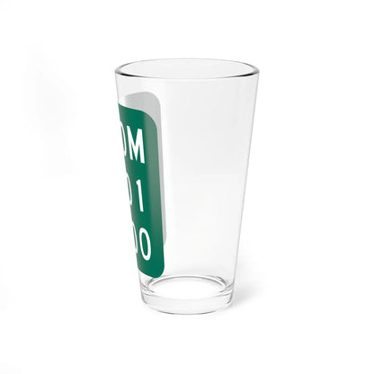NY-910M (New York) (Road Sign) Pint Glass 16oz - Go Mug Yourself