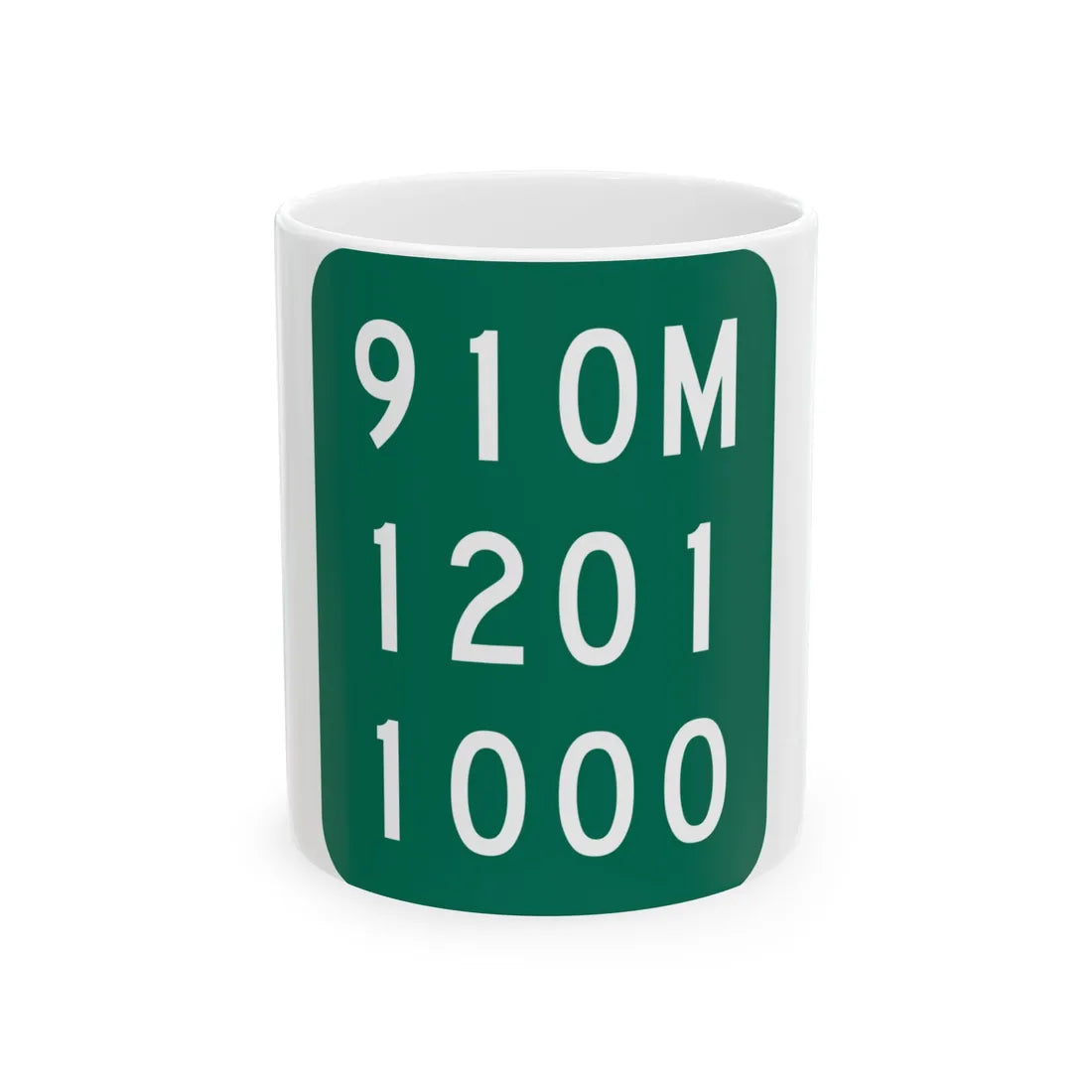NY-910M (New York) (Road Sign) White Coffee Mug 11oz - Go Mug Yourself