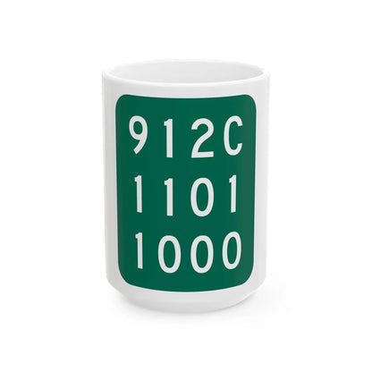 NY-912C (New York) (Road Sign) White Coffee Mug 15oz - Go Mug Yourself