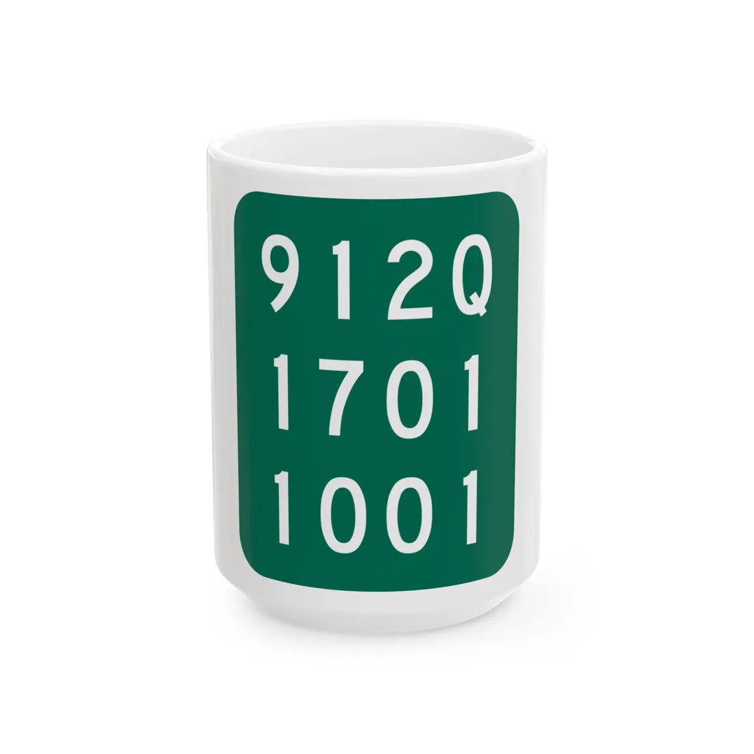 NY-912Q (New York) (Road Sign) White Coffee Mug 15oz - Go Mug Yourself
