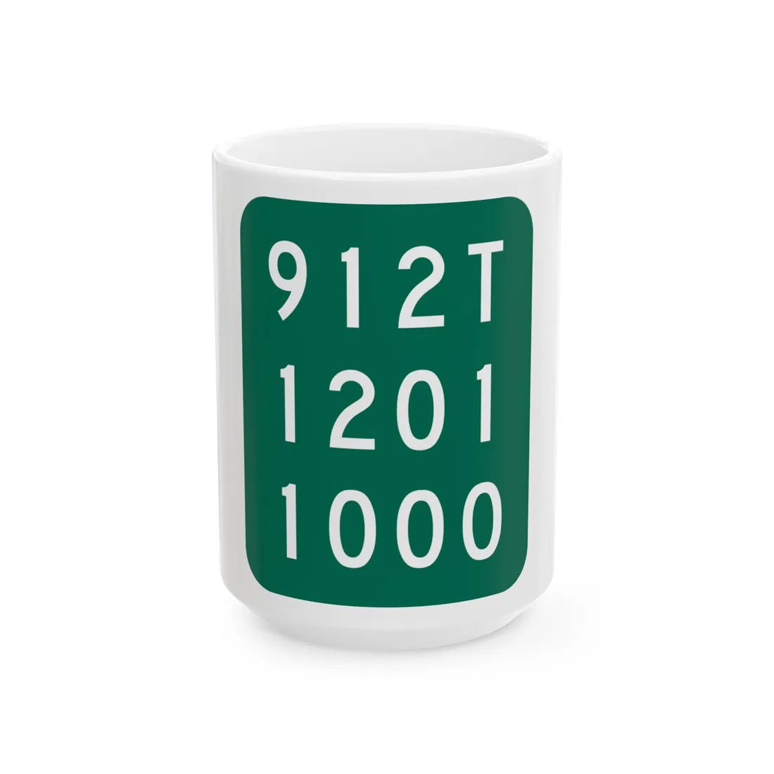 NY-912T (New York) (Road Sign) White Coffee Mug 15oz - Go Mug Yourself