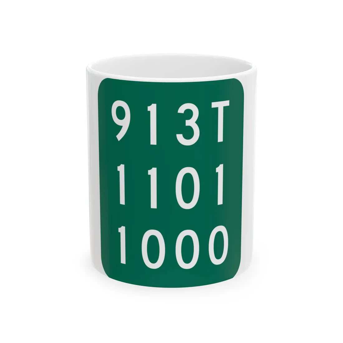 NY-913T (New York) (Road Sign) White Coffee Mug 11oz - Go Mug Yourself