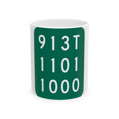 NY-913T (New York) (Road Sign) White Coffee Mug 11oz - Go Mug Yourself