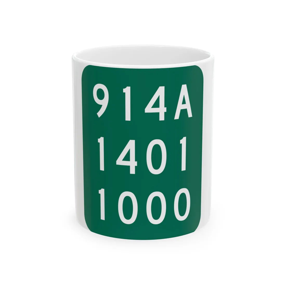 NY-914A (New York) (Road Sign) White Coffee Mug 11oz - Go Mug Yourself