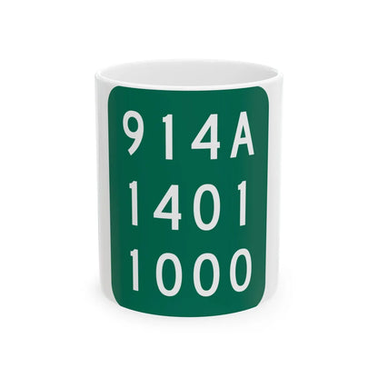 NY-914A (New York) (Road Sign) White Coffee Mug 11oz - Go Mug Yourself