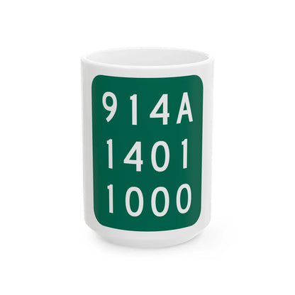 NY-914A (New York) (Road Sign) White Coffee Mug 15oz - Go Mug Yourself