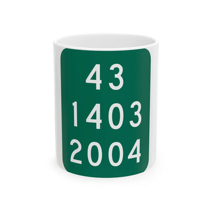 NY-915E (New York) (Road Sign) White Coffee Mug 11oz - Go Mug Yourself