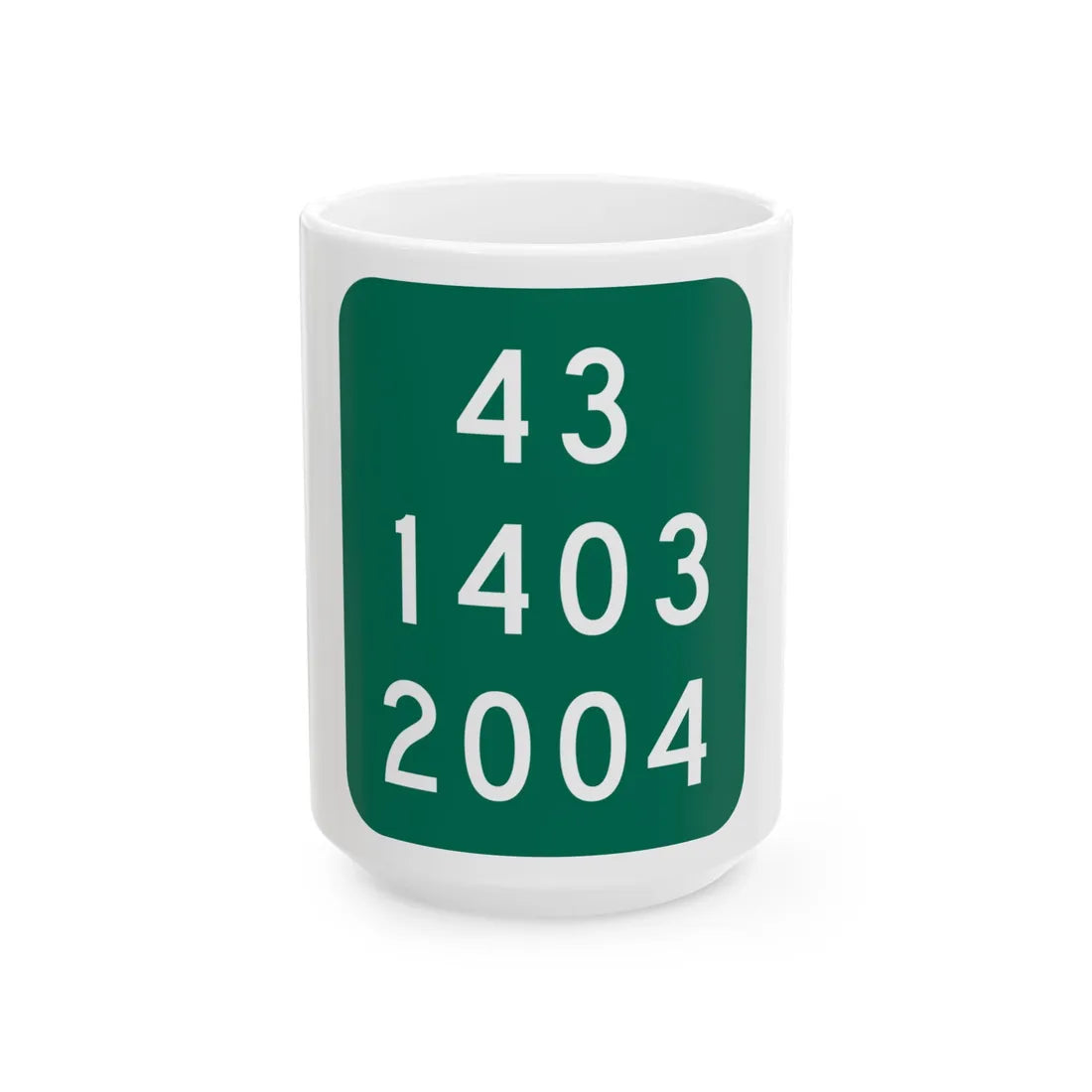 NY-915E (New York) (Road Sign) White Coffee Mug 15oz - Go Mug Yourself