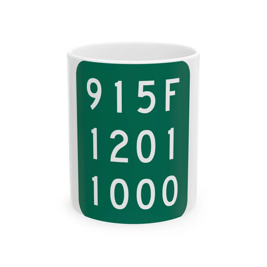 NY-915F (New York) (Road Sign) White Coffee Mug 11oz - Go Mug Yourself