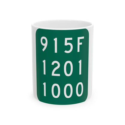 NY-915F (New York) (Road Sign) White Coffee Mug 11oz - Go Mug Yourself