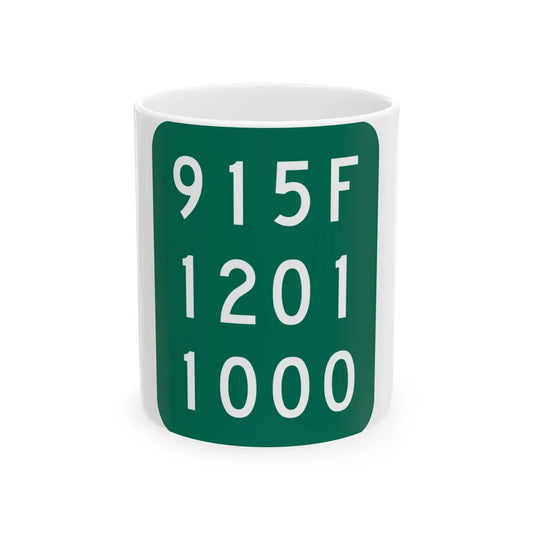 NY-915F (New York) (Road Sign) White Coffee Mug 11oz - Go Mug Yourself