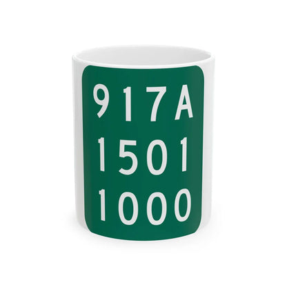 NY-917A (New York) (Road Sign) White Coffee Mug 11oz - Go Mug Yourself