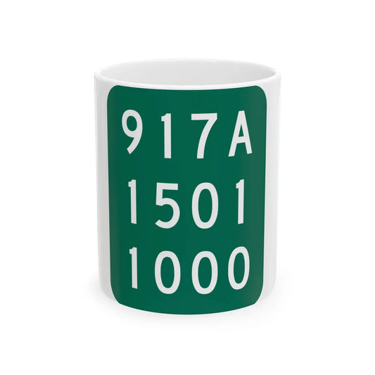 NY-917A (New York) (Road Sign) White Coffee Mug 11oz - Go Mug Yourself