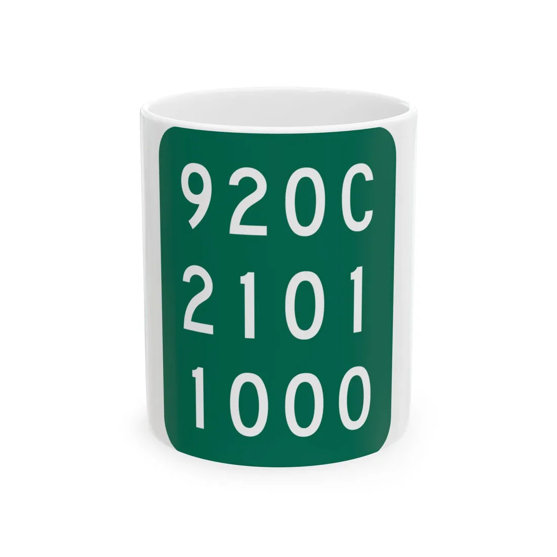 NY-920C (New York) (Road Sign) White Coffee Mug 11oz - Go Mug Yourself