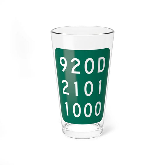 NY-920D (New York) (Road Sign) Pint Glass 16oz 16oz - Go Mug Yourself