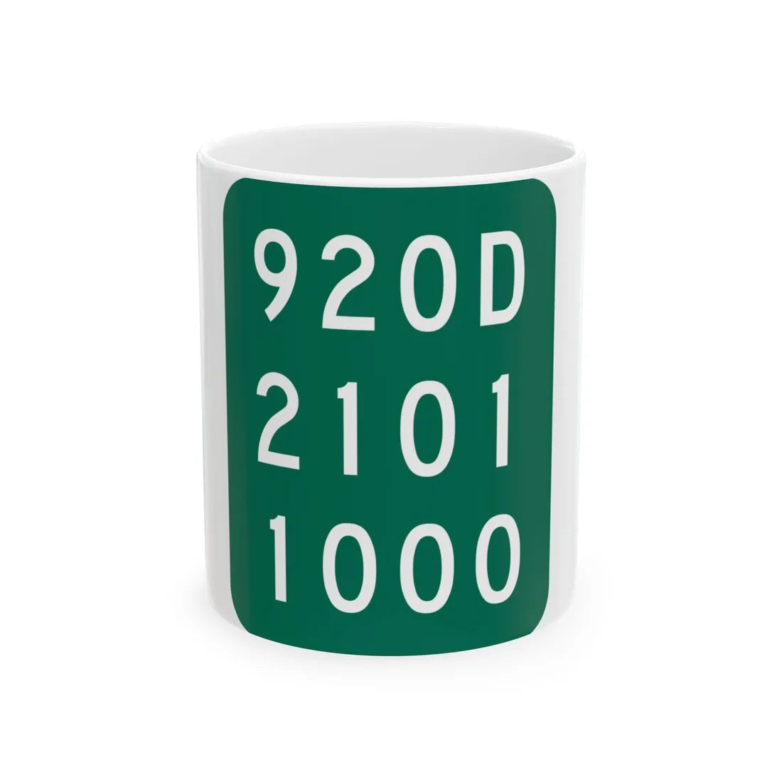 NY-920D (New York) (Road Sign) White Coffee Mug 11oz - Go Mug Yourself