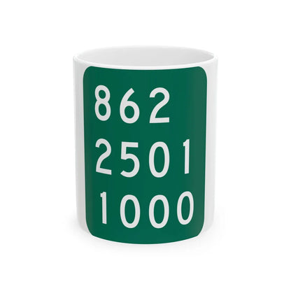 NY-920P (New York) (Road Sign) White Coffee Mug 11oz - Go Mug Yourself