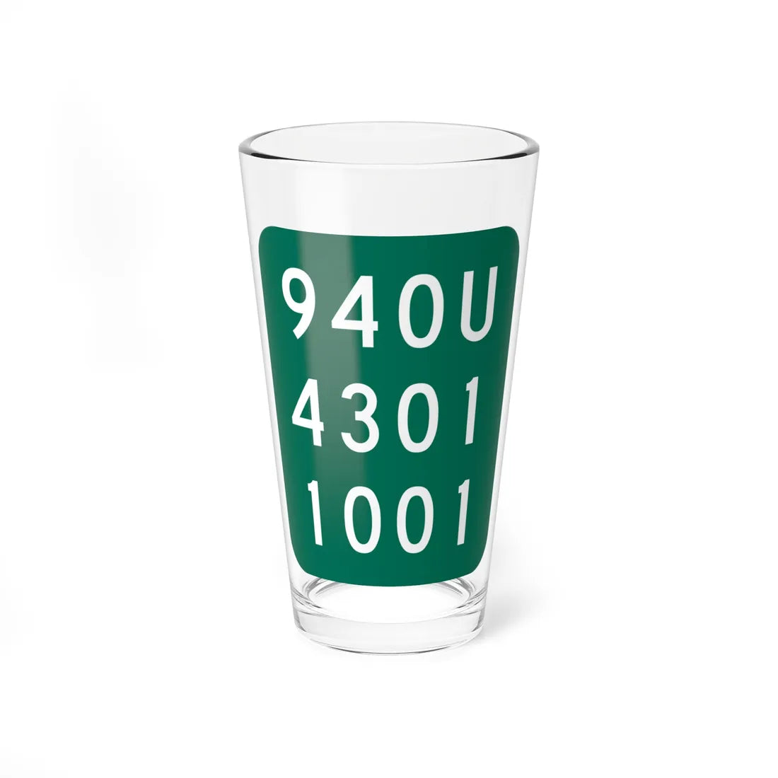 NY-940U (New York) (Road Sign) Pint Glass 16oz 16oz - Go Mug Yourself