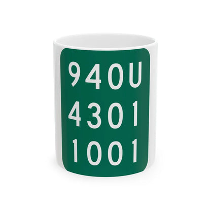 NY-940U (New York) (Road Sign) White Coffee Mug 11oz - Go Mug Yourself