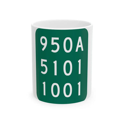 NY-950A (New York) (Road Sign) White Coffee Mug 11oz - Go Mug Yourself