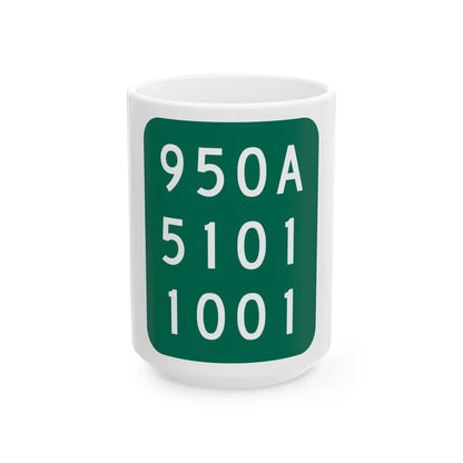 NY-950A (New York) (Road Sign) White Coffee Mug 15oz - Go Mug Yourself