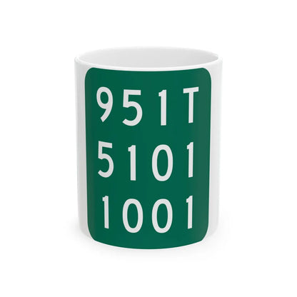 NY-951T (New York) (Road Sign) White Coffee Mug 11oz - Go Mug Yourself