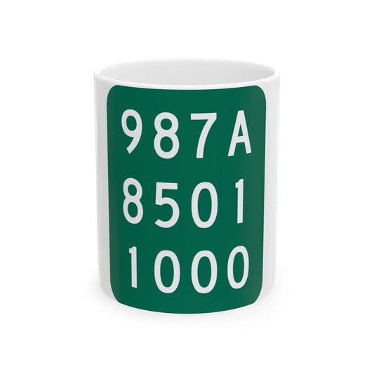 NY-987A (New York) (Road Sign) White Coffee Mug 11oz - Go Mug Yourself