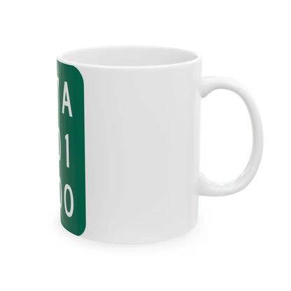 NY-987A (New York) (Road Sign) White Coffee Mug - Go Mug Yourself