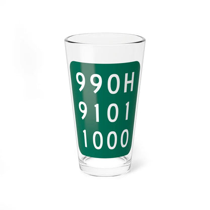 NY-990H (New York) (Road Sign) Pint Glass 16oz 16oz - Go Mug Yourself