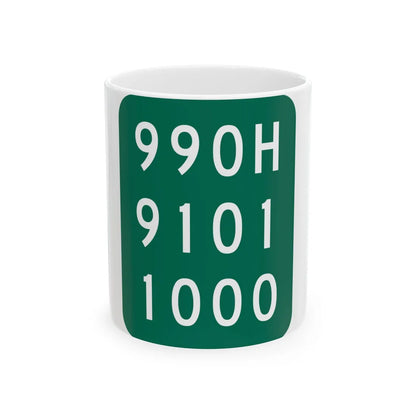 NY-990H (New York) (Road Sign) White Coffee Mug 11oz - Go Mug Yourself