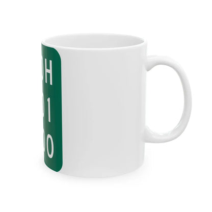 NY-990H (New York) (Road Sign) White Coffee Mug - Go Mug Yourself