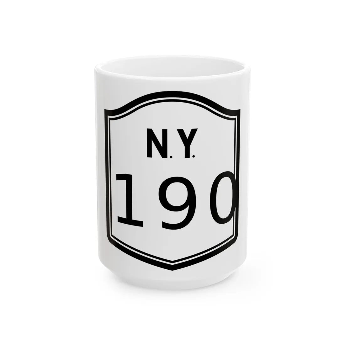 NY-x 1927 (New York) (Road Sign) White Coffee Mug 15oz - Go Mug Yourself