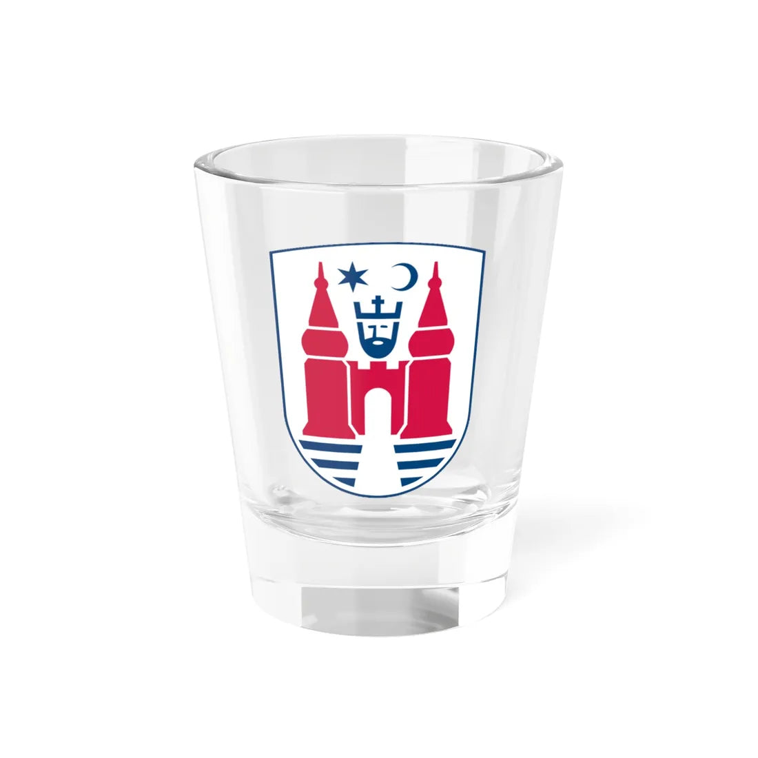 Nyborg Kommune coa (Denmark) (Coat of Arms) Shot Glass 1.5oz 1.5oz - Go Mug Yourself