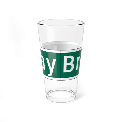 NYCDOT Broadway Sign 2 (New York) (Road Sign) Pint Glass 16oz - Go Mug Yourself