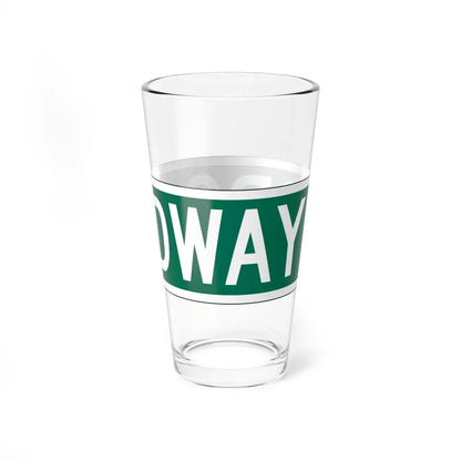 NYCDOT Broadway Sign (New York) (Road Sign) Pint Glass 16oz - Go Mug Yourself