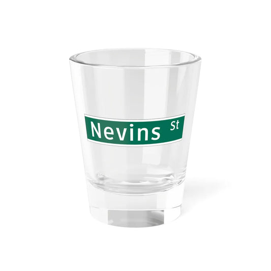 NYCDOT NEVINS ST Sign (New York) (Road Sign) Shot Glass 1.5oz 1.5oz - Go Mug Yourself