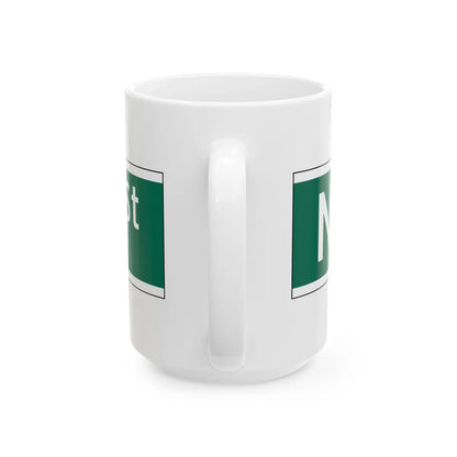 NYCDOT NEVINS ST Sign (New York) (Road Sign) White Coffee Mug - Go Mug Yourself