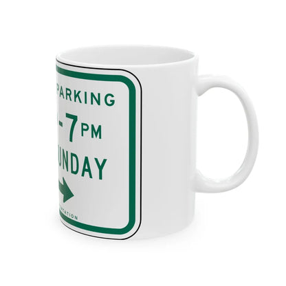 NYCDOT R7-182R (New York) (Road Sign) White Coffee Mug - Go Mug Yourself