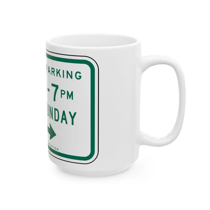 NYCDOT R7-182R (New York) (Road Sign) White Coffee Mug - Go Mug Yourself