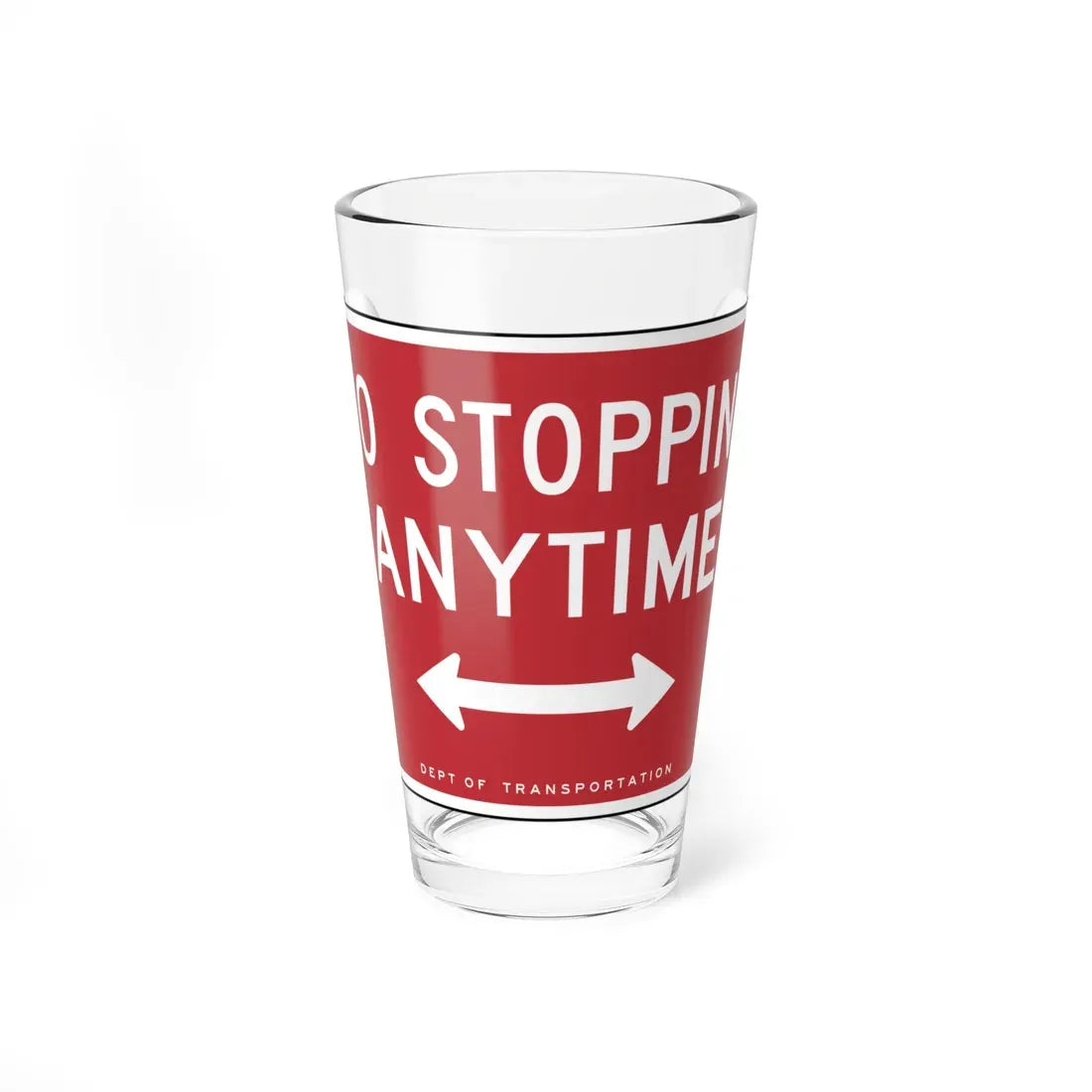 NYCDOT R7-20R (New York) (Road Sign) Pint Glass 16oz 16oz - Go Mug Yourself