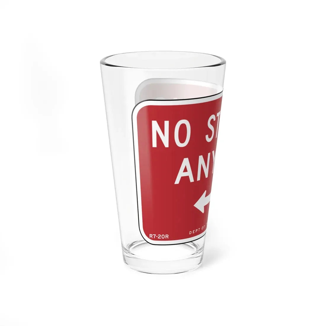 NYCDOT R7-20R (New York) (Road Sign) Pint Glass 16oz - Go Mug Yourself