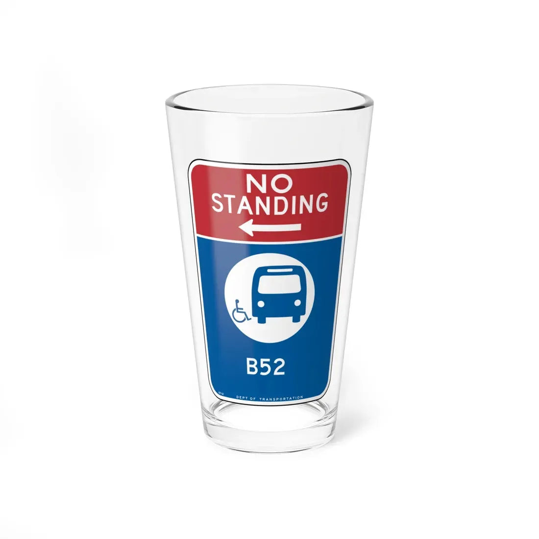 NYCDOT R7-61 (New York) (Road Sign) Pint Glass 16oz 16oz - Go Mug Yourself