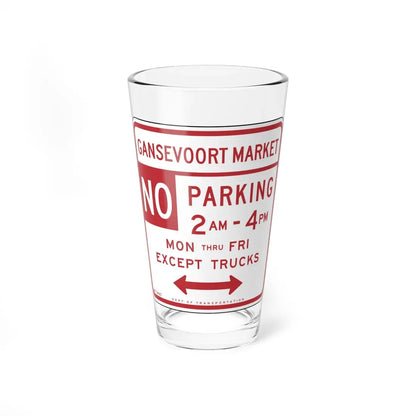 NYCDOT SC-346C (New York) (Road Sign) Pint Glass 16oz 16oz - Go Mug Yourself